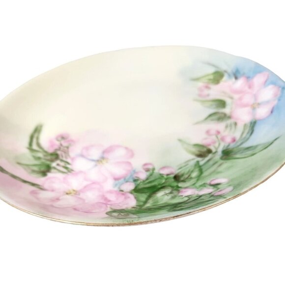 Antique Hutschenreuther Selb Bavaria Cherry Blossom Hand Painted Fine China Brea - Picture 3 of 6